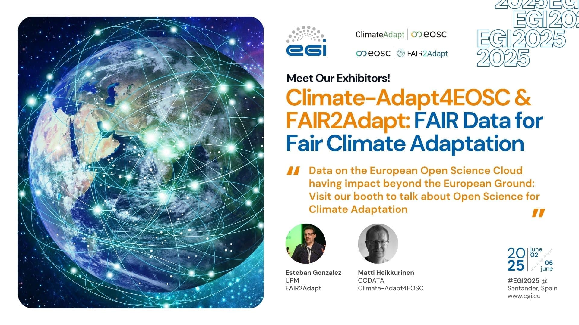 EGI2025 Climate-Adapt4EOSC and FAIR2Adapt