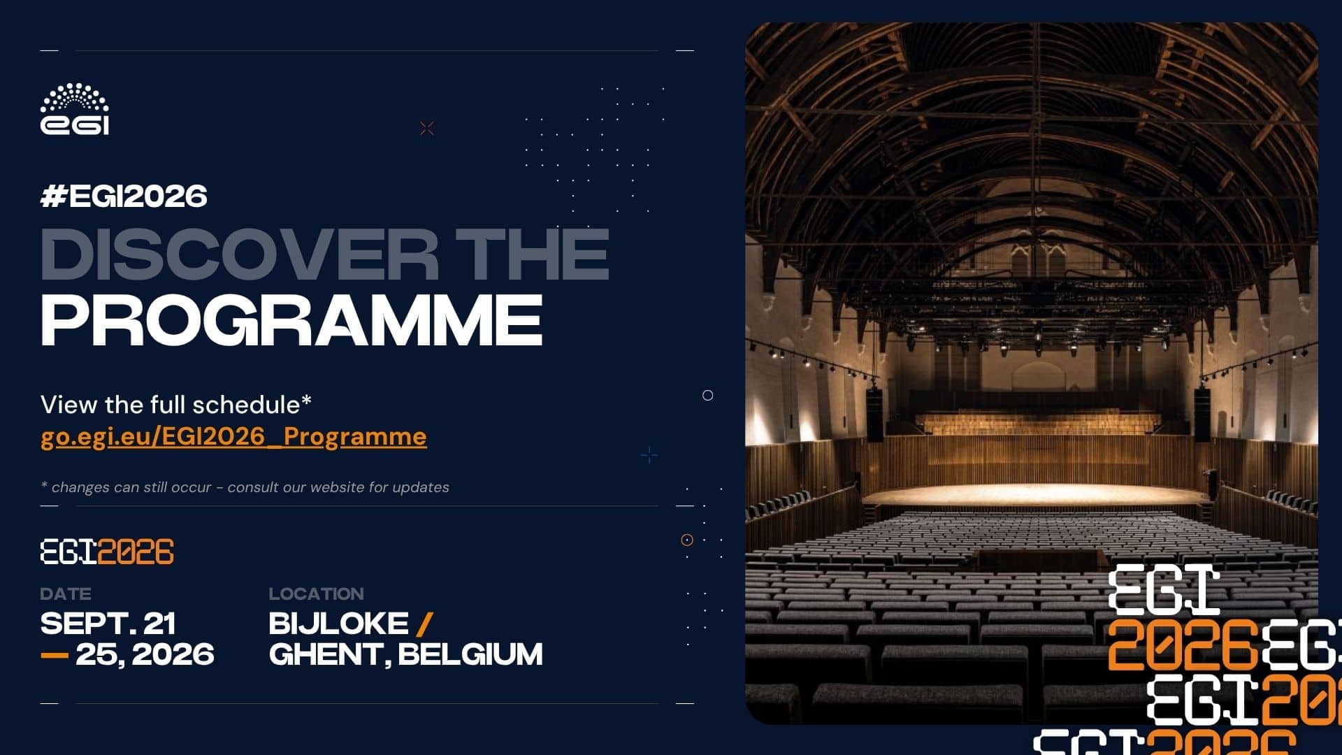EGI2026 programme